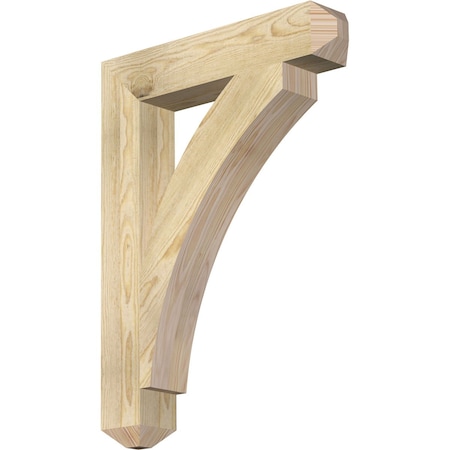 Ekena Millwork Thorton Craftsman Rough Sawn Bracket, Douglas Fir, 4"W x 22"D x 30"H BKT04X22X30THR04RDF